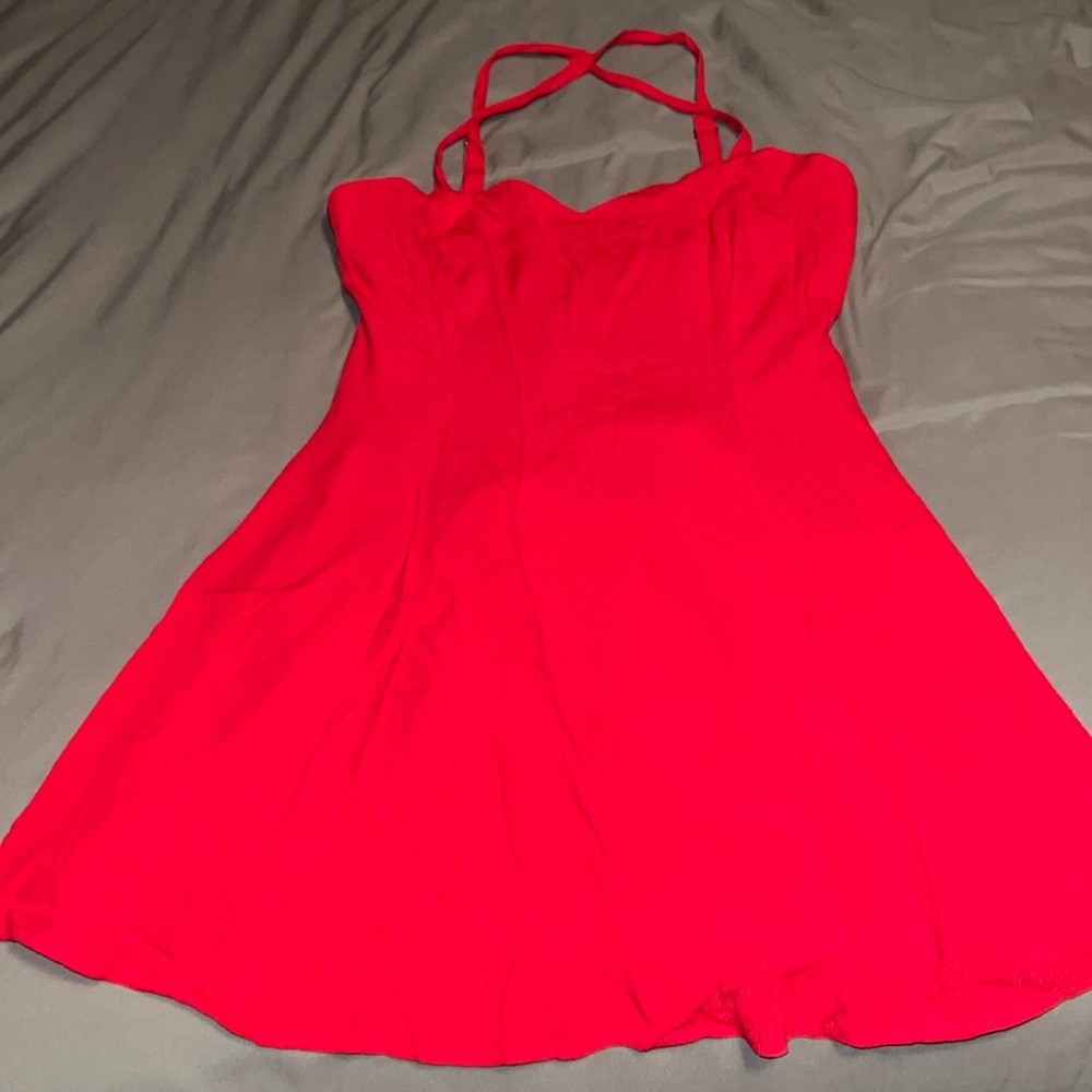 Red summer dress. Super cute for an event